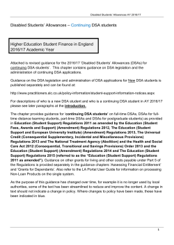 DSA Continuing DSA Student Guidance 16 17 Final - DSA-QAG