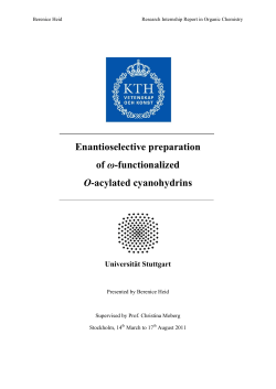 Enantioselective preparation of &omega;-functionalized O-acylated