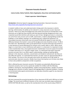 Classroom Acoustics Research