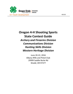 Oregon 4-H Shooting Sports State Contest Guide