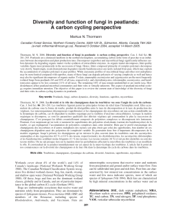 Diversity and function of fungi in peatlands: A carbon cycling