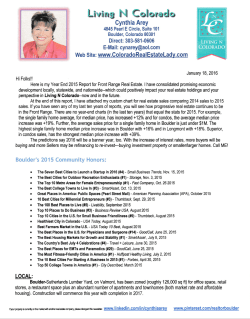 2015 End of Year Newsletter