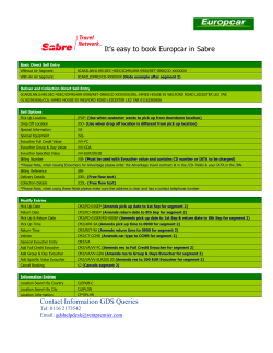 Sabre - Europcar.co.nz Home