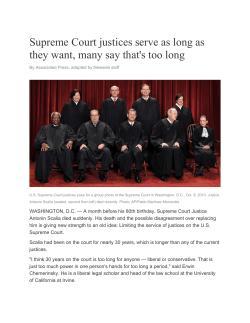 Supreme Court justices serve as long as they want, many say that`s