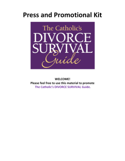 Press and Promotional Kit - The Catholic`s Divorce Survival Guide