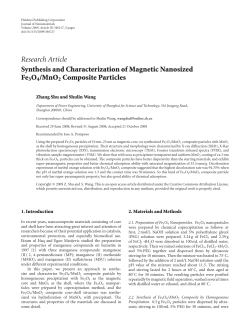 Synthesis and Characterization of Magnetic Nanosized Fe3O4