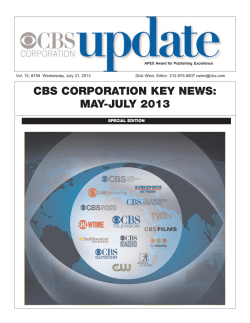 cbs corporation key news: may-july 2013