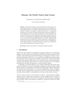 Minemu: The World`s Fastest Taint Tracker