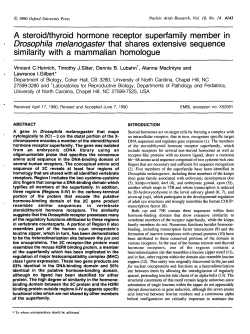 A steroid/thyroid hormone receptor superfamily