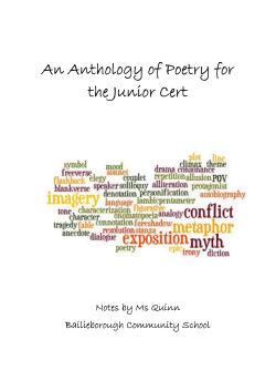 An Anthology of Poetry for the Junior Cert