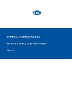 Guidance on Board Effectiveness