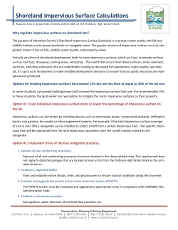 Shoreland Impervious Surface Calculations