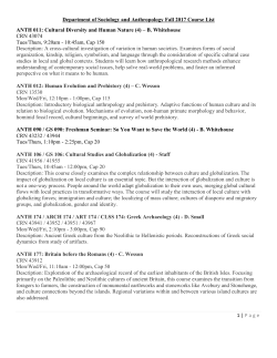 Fall 2017 courses - Lehigh University Sociology and Anthropology