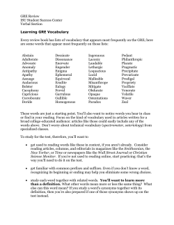 GRE Review