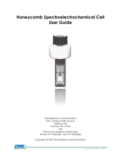 Honeycomb Spectroelectrochemical Cell Kit Guide