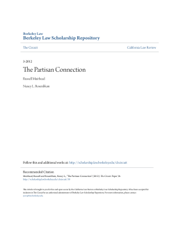 The Partisan Connection - Berkeley Law Scholarship Repository