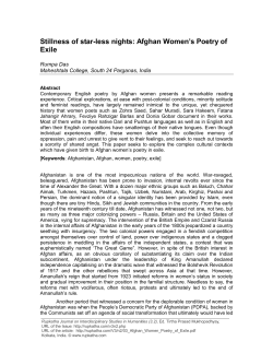 Stillness of star-less nights: Afghan Women`s Poetry of Exile