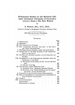Preliminary" Studies on the Bacterial Cell