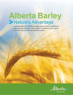 Barley - Alberta Agriculture and Forestry