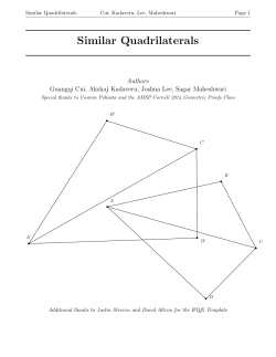 Similar Quadrilaterals