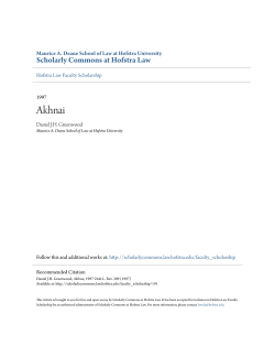 Akhnai - Scholarly Commons at Hofstra Law