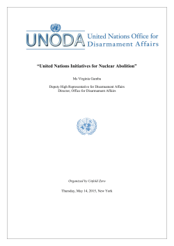 “United Nations Initiatives for Nuclear Abolition”