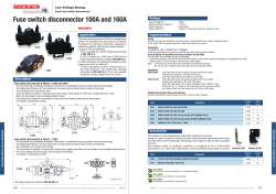 Fuse switch disconnector 100A and 160A