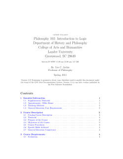 Oriental Philosophy Syllabus