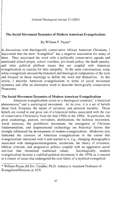 The Social Movement Dynamics of Modern American