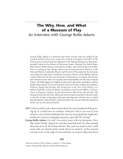 The Why, How, and What of a Museum of Play