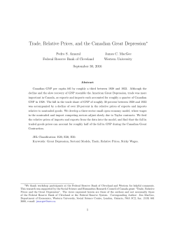 Trade, Relative Prices, and the Canadian Great Depression