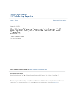 The Plight of Kenyan Domestic Workers in Gulf Countries