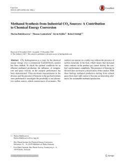 Methanol Synthesis from Industrial CO2 Sources: A