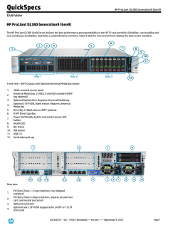 HP ProLiant DL380 Generation9 (Gen9)