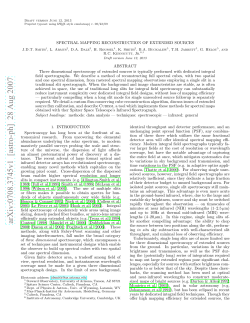 Spectral Mapping Reconstruction of Extended Sources