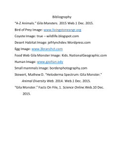 Bibliography &ldquo;A-Z Animals.&rdquo; Gila Monsters. 2015 Web.1 Dec. 2015
