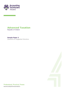 Advanced Taxation - Accounting Technicians Ireland