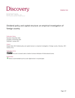 Dividend policy and capital structure foreign country cy and capital