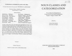 categorization - UCSB Linguistics