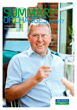 OF CHARGES 2016/17 - Severn Trent Water
