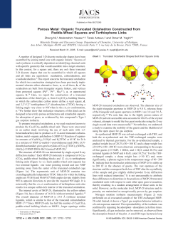 Porous Metal-Organic Truncated Octahedron