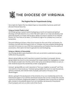 The Virginia Plan for Proportionate Giving