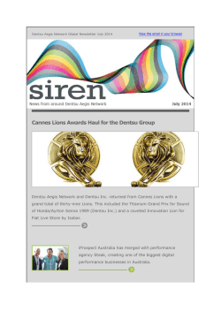 Cannes Lions Awards Haul for the Dentsu Group