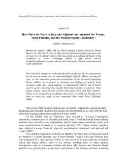 How Have the Wars in Iraq and Afghanistan Impacted the Troops