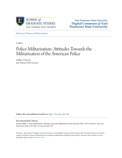 Police Militarization: Attitudes Towards the Militarization