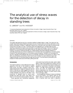 The analytical use of stress waves for the detection of decay in