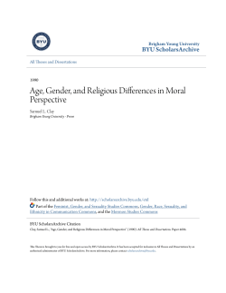 Age, Gender, and Religious Differences in Moral Perspective