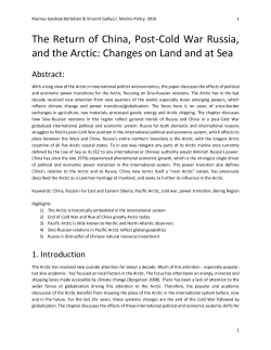 The Return of China, Post-Cold War Russia, and the Arctic