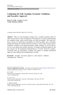 Cushioning the Fall: Scandals, Economic Conditions