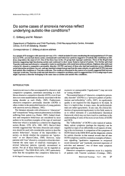 Do some cases of anorexia nervosa reflect underlying